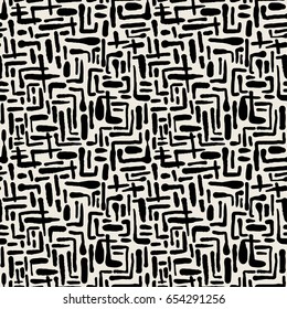 Seamless repeating textile, ink brush strokes pattern in doodle grunge texture style.Handdrawn trendy design, watercolor blotted background for a logo, cards, invitations, posters, banners.
