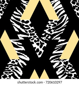 Seamless repeating textile, ink brush strokes pattern in doodle grunge texture style.Handdrawn trendy design, watercolor blotted background for a logo, cards, invitations, posters, banners
