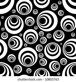 Seamless repeating tile design in black and white