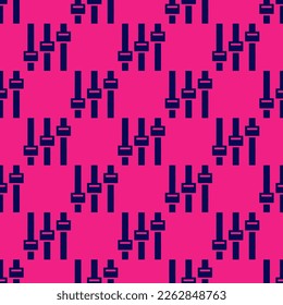 Seamless repeating tiling adjust alt flat icon pattern of vivid cerise and oxford blue color. Background for story.