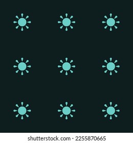 Seamless repeating tiling adjust brightness flat icon pattern of dark jungle green and medium turquoise color. Background for UI design.