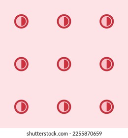 Seamless repeating tiling adjust contrast flat icon pattern of bubble gum and persian red color. Design for album cover.