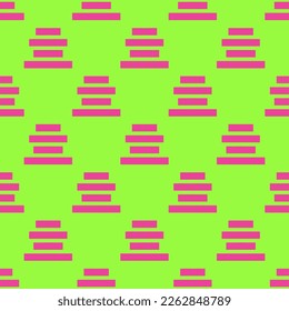 Seamless repeating tiling align center flat icon pattern of green-yellow and rose bonbon color. Background for online meeting.
