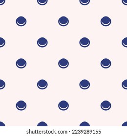 Seamless repeating tiling arcade button flat icon pattern of linen and st. patrick's blue color. Background for website.