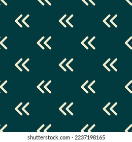 Seamless repeating tiling arrow left d l flat icon pattern of rich black and eggshell color. Design for brochure cover.