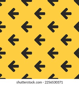 Seamless repeating tiling arrow left flat icon pattern of sandstorm and black leather jacket color. Background for desktop.