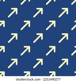 Flecha de baldosas repitiendo sin inconvenientes hacia arriba el patrón de icono plano derecho de pizarra oscura gris y color rubio. Fondo para el diseño de la interfaz de usuario.