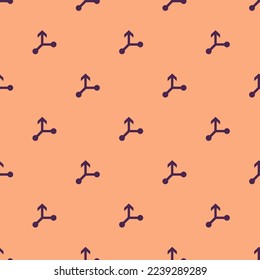 Nahtlose sich wiederholende Kippachse z flaches Symbol Muster von hellen Lachs und violett taupe Farbe. Design for Certificate.