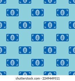 Impermeable repetición del banco de baldosas patrón icono plano de color azul zafiro y ceruleano pálido. Antecedentes de la publicidad.