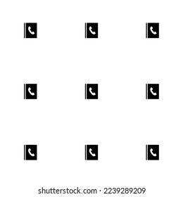 El libro de baldosas repitiendo sin inconvenientes pone en contacto el patrón de icono plano de color blanco y negro. Fondo para las diapositivas.