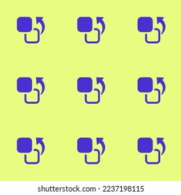 Seamless repeating tiling bring to downer flat icon pattern of medium spring bud and iris color. Background for online meeting.