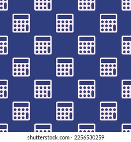Seamless repeating tiling calculator flat icon pattern of st. patrick's blue and linen color. Background for news report.