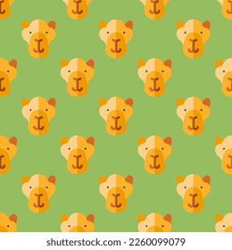Seamless repeating tiling  camel flat icon pattern of dollar bill and hunter green color. Backround for motivational quites.