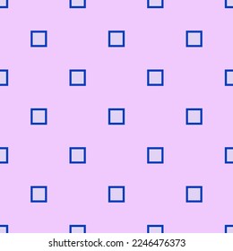 Marca de verificación de baldosas repitiendo sin inconvenientes, se descruzó un patrón de icono plano de lavanda pálida y color azure real. Antecedentes del lema.