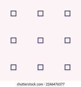 Seamless repeating tiling checkmark uncrossed flat icon pattern of linen and st. patrick's blue color. Design for notes.