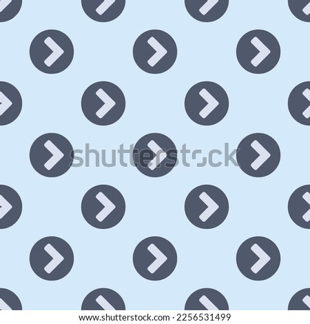 Seamless repeating tiling chevron circle right flat icon pattern of lavender (web) and stormcloud color. Background for advertisment.