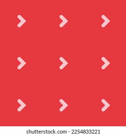 Seamless repeating tiling chevron right flat icon pattern of persian red and bubble gum color. Design for document cover.