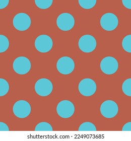 Seamless repeating tiling circle  flat icon pattern of rose vale and medium turquoise color. Design for notes.