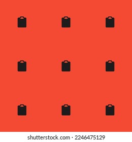 Seamless repeating tiling clipboard flat icon pattern of carmine pink and dark jungle green color. Background for notebook.