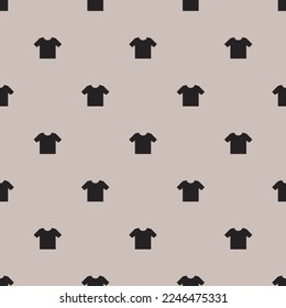 Seamless repeating tiling clothes shirt flat icon pattern of desert sand and dark jungle green color. Background for presentation.