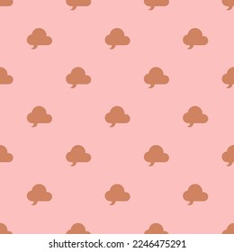 Seamless repeating tiling cloudirc flat icon pattern of tea rose (rose) and pale copper color. Background for wedding invitation.