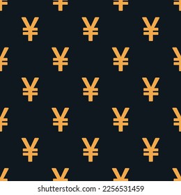 Seamless repeating tiling cny flat icon pattern of dark jungle green and yellow orange color. Background for home screen.