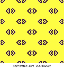 Seamless repeating tiling code outline flat icon pattern of icterine and persian indigo color. Background for wedding invitation.