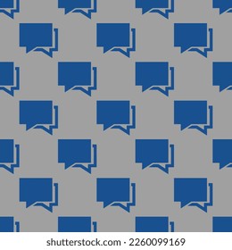 Seamless repeating tiling comment alt flat icon pattern of dark gray and yale blue color. Background for music sheet.