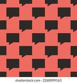 Seamless repeating tiling comment flat icon pattern of terra cotta and black leather jacket color. Background for menu.