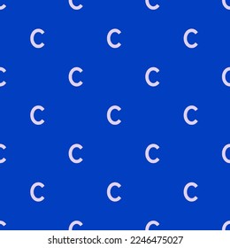 Impresionante repetición de baldosas copyright patrón de icono plano de azul real y color de lavanda pálido. Antecedentes de la historia.