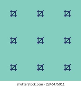 Seamless repeating tiling crop flat icon pattern of pearl aqua and st. patrick's blue color. Background for UI design.