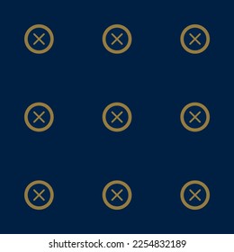 El azulejo repitiendo sin inconvenientes bordea el patrón de icono plano de oxford azul y color de bronceado oscuro. Antecedentes de la reunión en línea.