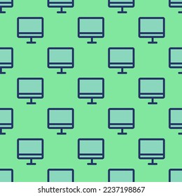 Seamless repeating tiling desktop flat icon pattern of pearl aqua and st. patrick's blue color. Background for banner.