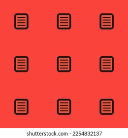 Seamless repeating tiling document text flat icon pattern of carmine pink and dark jungle green color. Background for desktop.