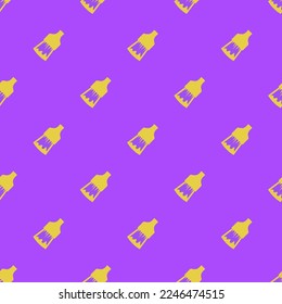 Seamless repeating tiling draw brush flat icon pattern of lavender indigo and sandstorm color. Background for home screen.