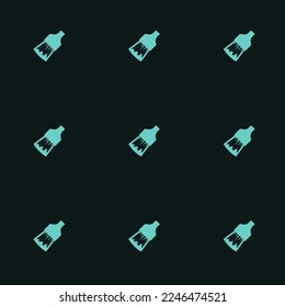 Seamless repeating tiling draw brush flat icon pattern of dark jungle green and medium turquoise color. Background for news report.