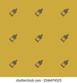 Repitiendo sin inconvenientes el efecto del pincel dibujar el reflejo de un patrón de icono plano de satén de color dorado y de número. Antecedentes del afiche.