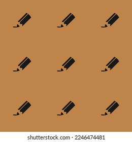 Seamless repeating tiling draw pencil reflection flat icon pattern of peru and licorice color. Background for anniversary postcard.