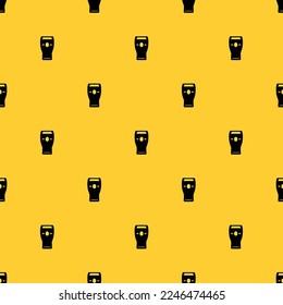 Seamless repeating tiling drinks beer guinness flat icon pattern of banana yellow and black color. Background for quotes.