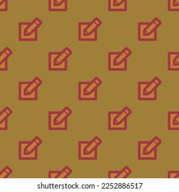 Seamless repeating tiling edit flat icon pattern of copper and smokey topaz color. Two color background.