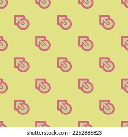 Seamless repeating tiling eject outline flat icon pattern of medium spring bud and blush color. Ornament for invitation card.