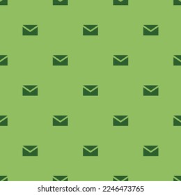 Seamless repeating tiling email minimal flat icon pattern of dollar bill and hunter green color. Background for login page.