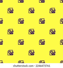 Seamless repeating tiling email outlook flat icon pattern of icterine and persian indigo color. Design for certificate.