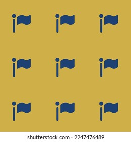 Seamless repeating tiling embassy  flat icon pattern of indian yellow and st. patrick's blue color. Design for pizza box.