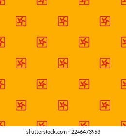 Seamless repeating tiling fan box flat icon pattern of chrome yellow and lust color. Backgorund for tablet.