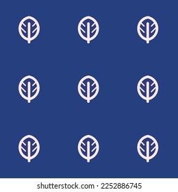 Seamless repeating tiling feather flat icon pattern of st. patrick's blue and linen color. Background for login page.
