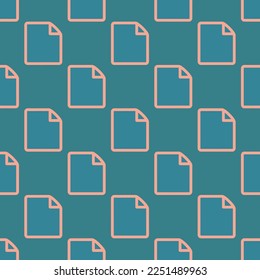 Seamless repeating tiling file empty flat icon pattern of teal blue and light salmon pink color. Design for birthday party banner.