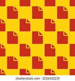 Seamless repeating tiling file flat icon pattern of yellow (ncs) and dark pastel red color. Background for selfie.