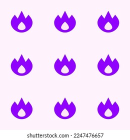 Seamless repeating tiling fire station  flat icon pattern of lavender blush and violet color. Background for kitchen.