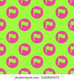 Seamless repeating tiling flag alt flat icon pattern of green-yellow and rose bonbon color. Design for pizza box.